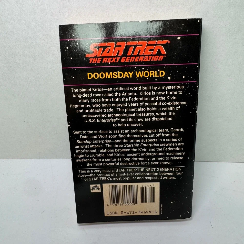 Star Trek The Next Generation Doomsday World Novel 12 Pocket Books‎